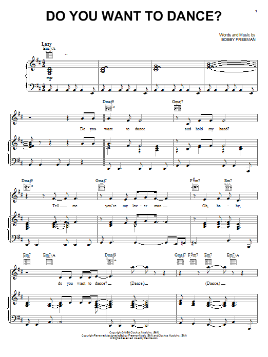Produktgalerie: Seite 1 von 1 Do You Want To Dance?, The Beach Boys, Gesang, Gitarre, Klavier