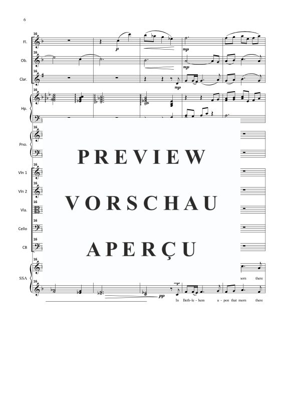 Produktgalerie: Seite 7 von 11 The Wexford Carol, , Frauenchor und kleines Orchester Partitur und Stimmen - Chorpartitur und Klavier opt.