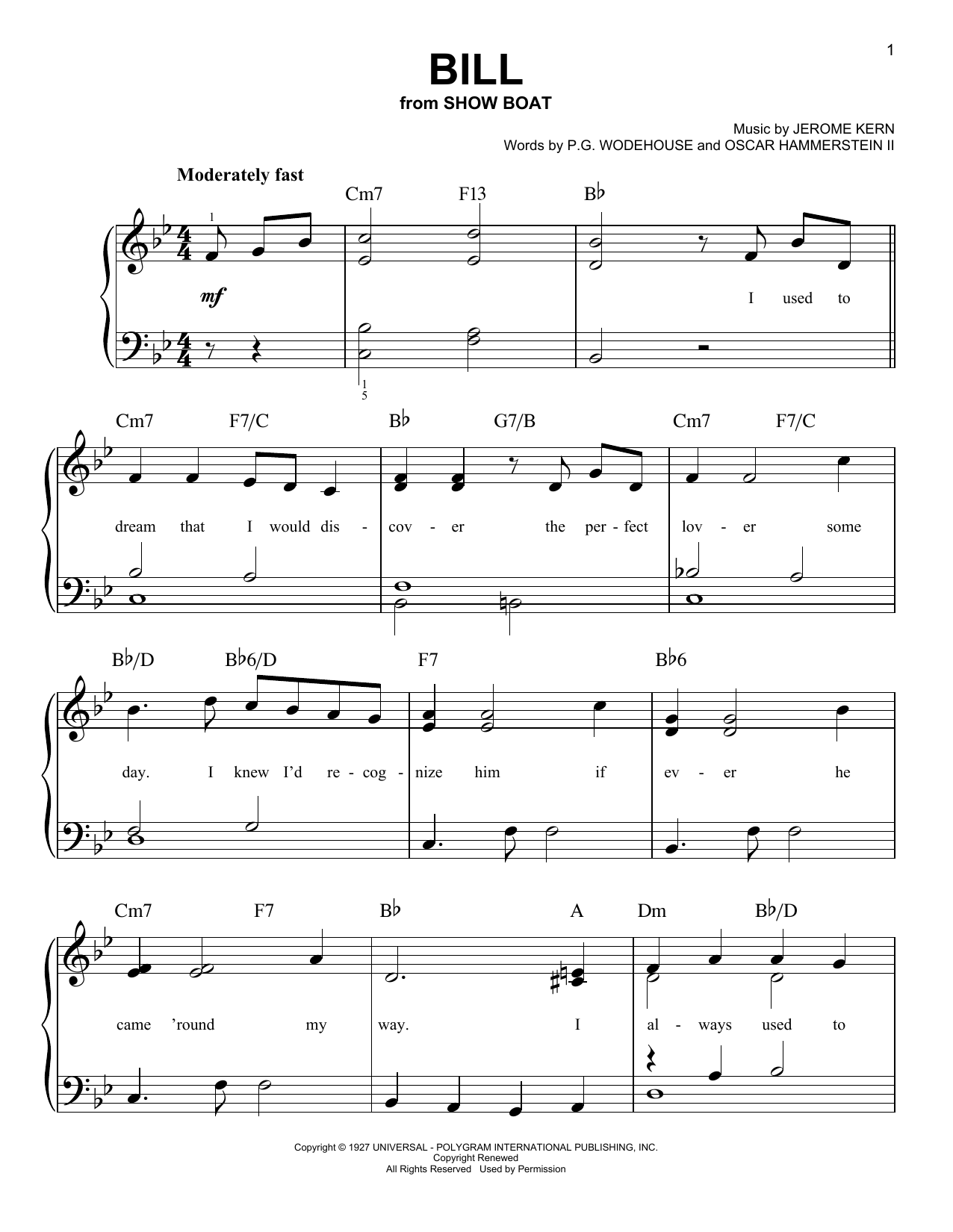 Product gallery: Page 1 of 1 Bill, Oscar Hammerstein II