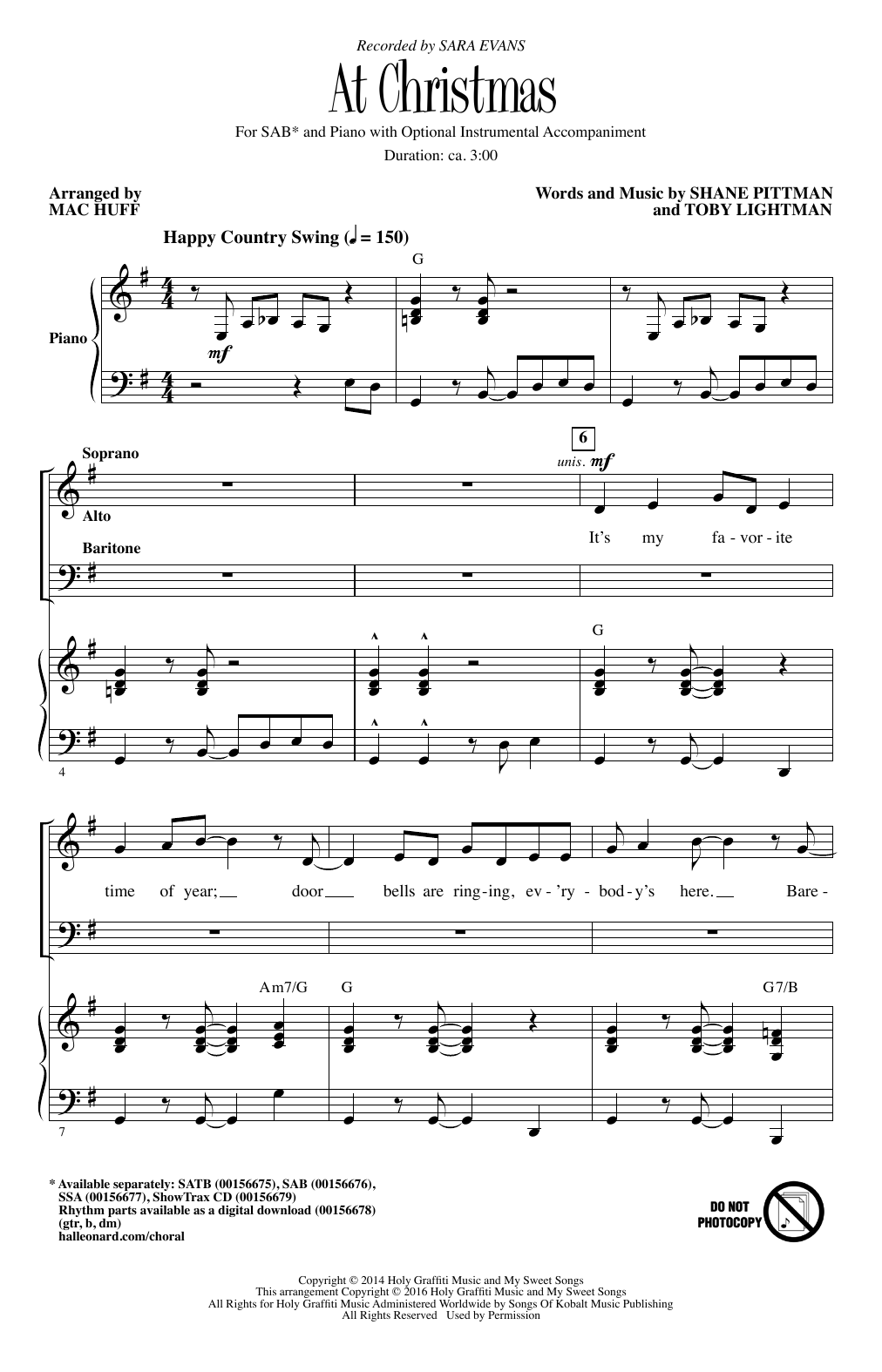 Produktbild zu: At Christmas (arr. Mac Huff)