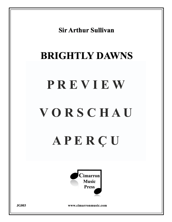 Produktgalerie: Seite 2 von 9 Brightly Dawns our Wedding Day (from "The Mikado"), , Blechbläser Quintett