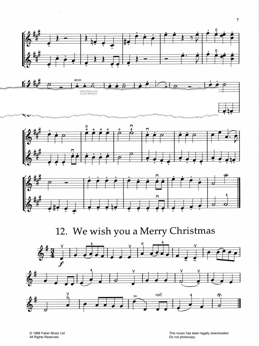 Produktgalerie: Seite 1 von 1 We Wish You A Merry Christmas, Traditional, Klavier, Violine