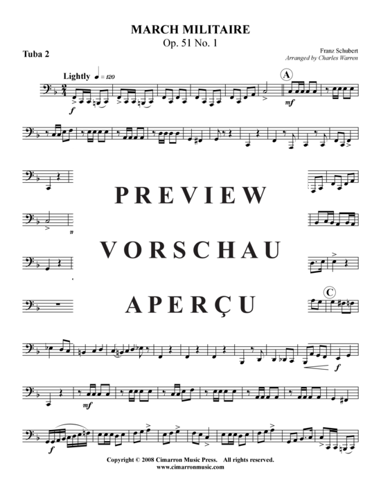 Product gallery: Page 8 of 13 Militärmarsch , , (Tuba Quartet: 2x Baritone, 2xTuba)