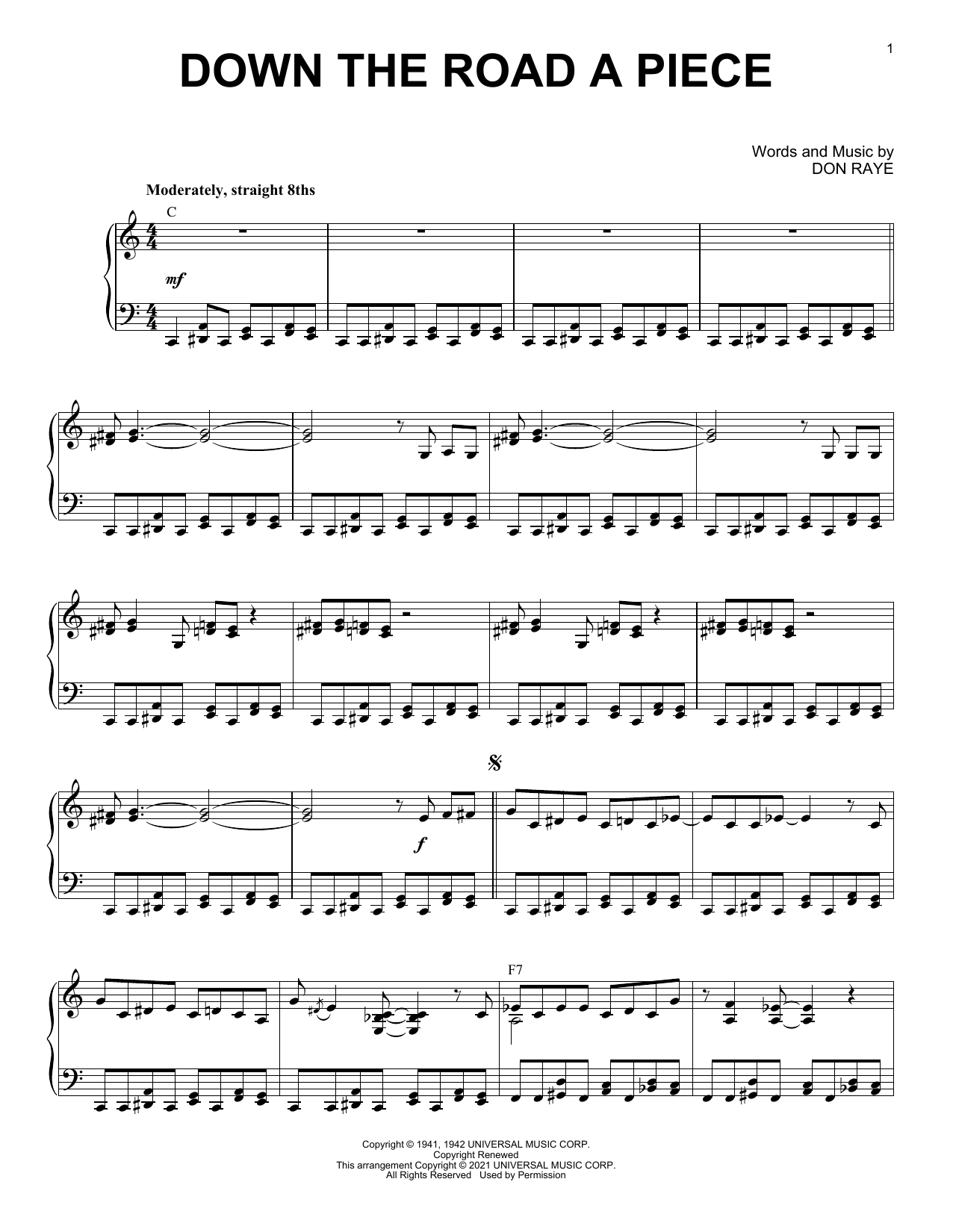 Product picture to: Down The Road A Piece (arr. Brent Edstrom)
