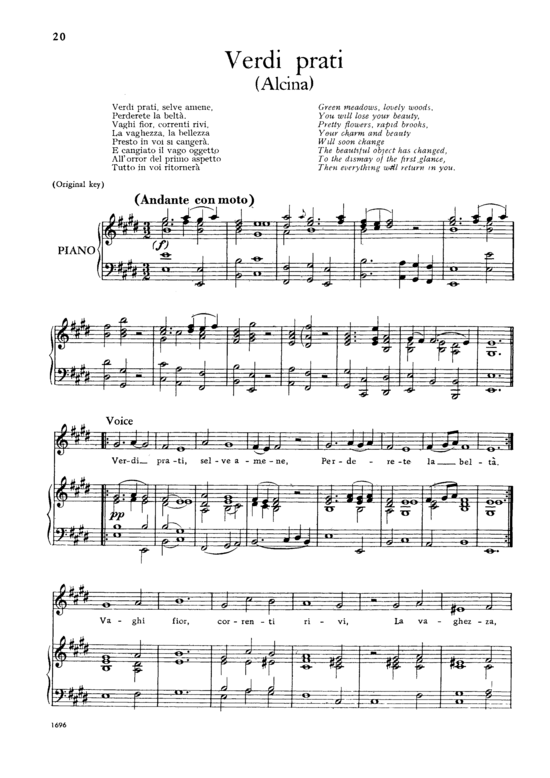Product gallery: Page 1 of 4 Verdi prati, , Low Voice and Piano
