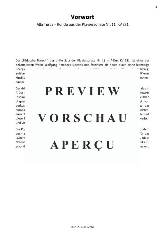 gallery: Türkischer Marsch - Alla Turca - Rondo aus der Klaviersonate Nr. 11, KV 331, , (Klavier Solo)