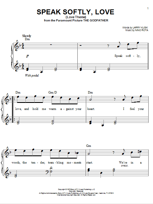 Produktbild zu: Speak Softly, Love (Love Theme)