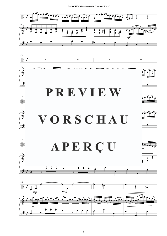 Product gallery: Page 7 of 11 Viola Sonata in G-Moll H542.5, , Viola and Piano/Harpsichord