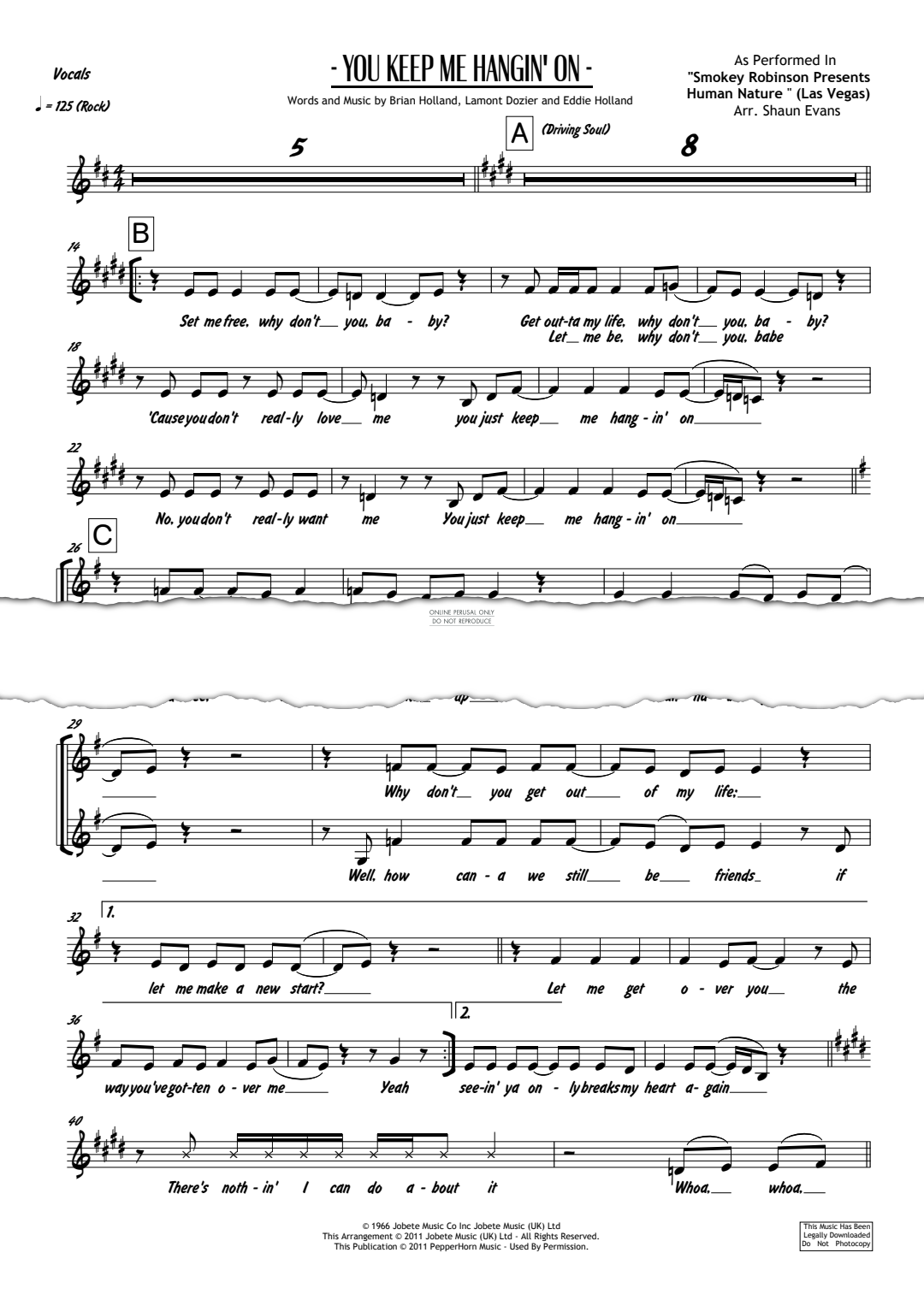 Product gallery: Page 1 of 1 You Keep Me Hangin' On, Human Nature