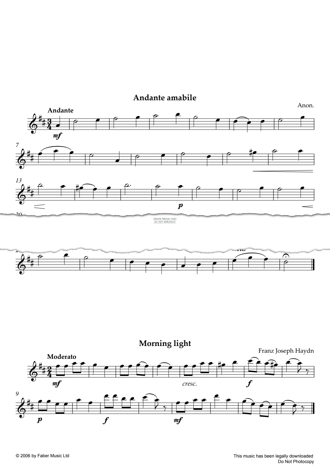 Product gallery: Page 1 of 1 Andante Amabile/Morning Light, Anonymous