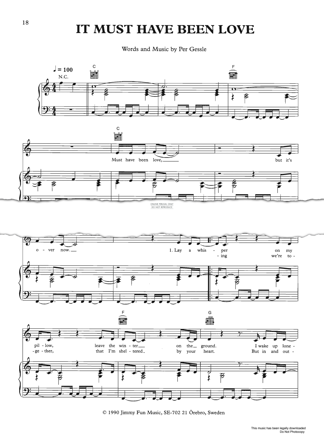 gallery: It Must Have Been Love, Roxette