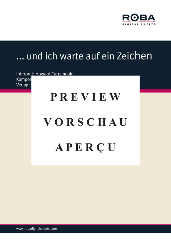 Produktgalerie: Seite 2 von 4 ... und ich warte auf ein Zeichen , Carpendale, Howard, Klavier und Gesang