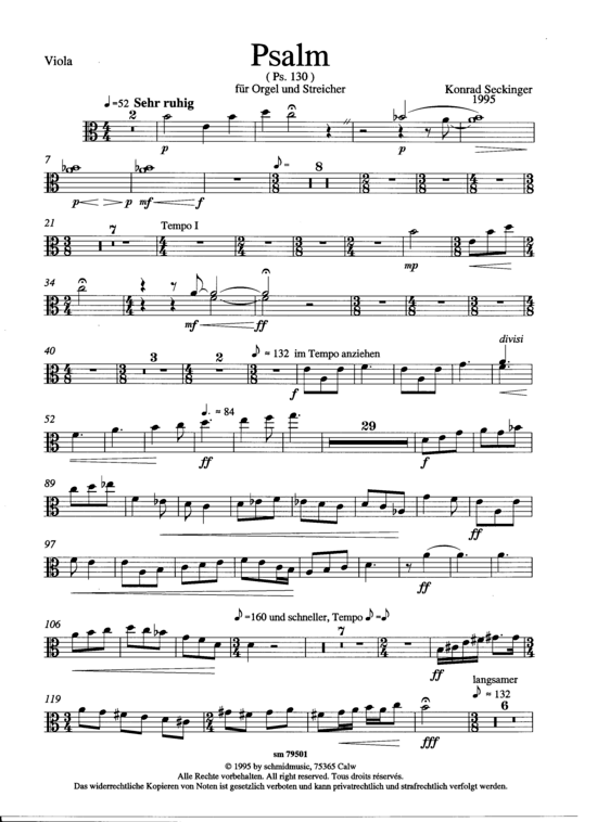 Product picture to: Psalm Konrad Seckinger (nach Psalm 130)