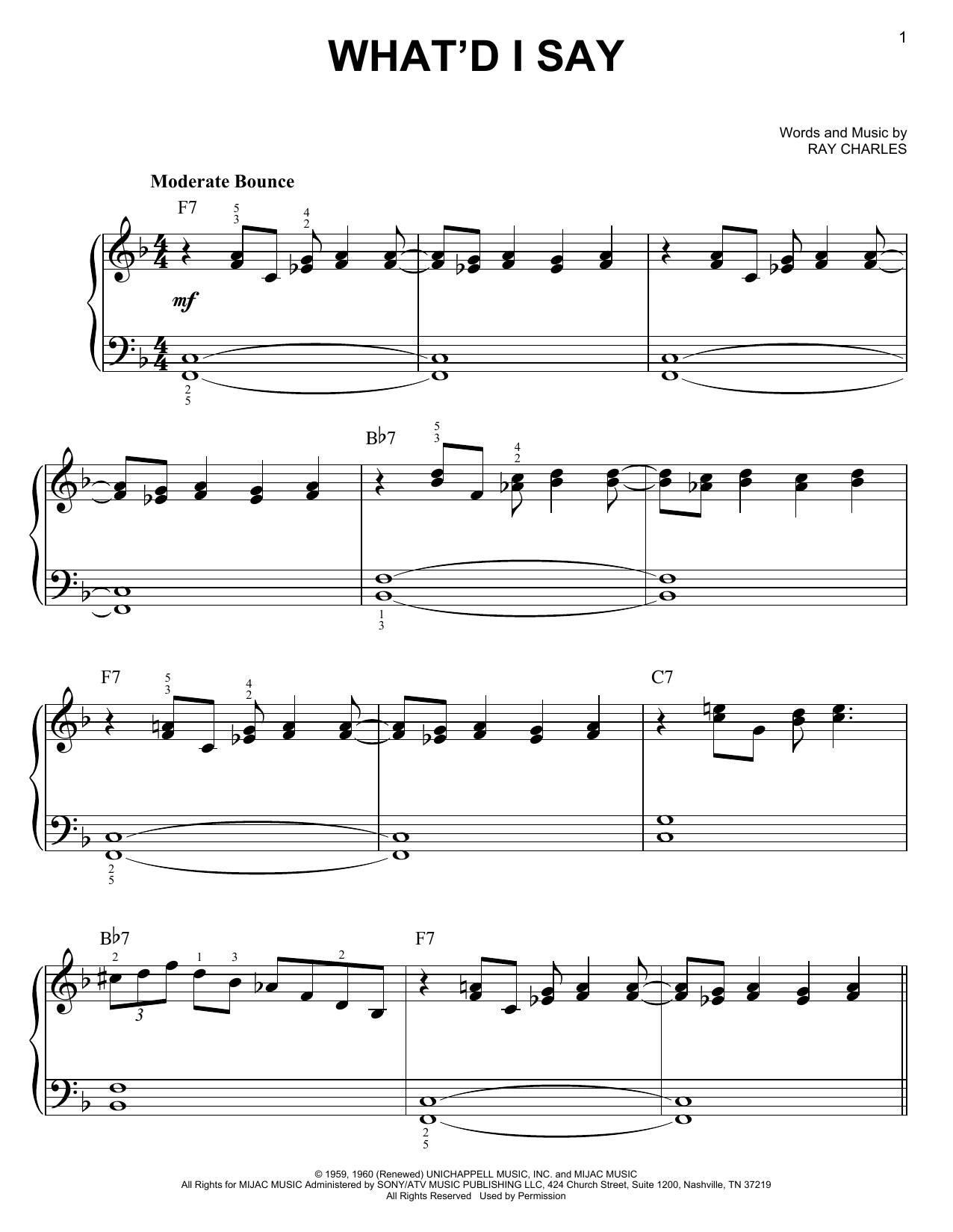 Produktgalerie: Seite 1 von 1 What'd I Say, Ray Charles, Klavier