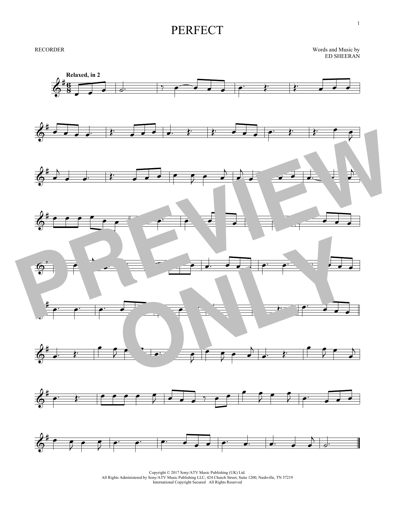 Product gallery: Page 1 of 1 Perfect, Ed Sheeran