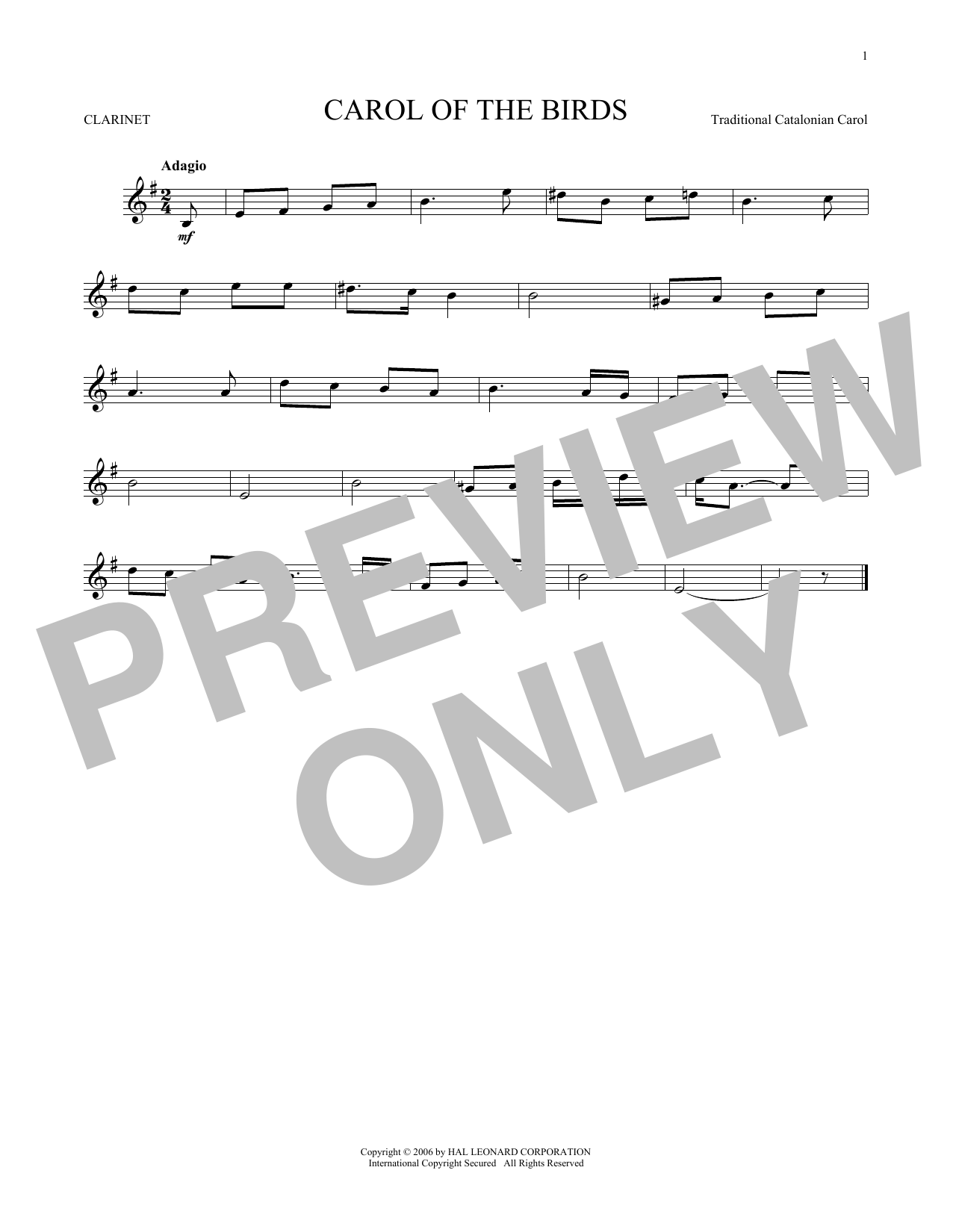 Product gallery: Page 1 of 1 Carol Of The Birds, Traditional Catalonian Carol