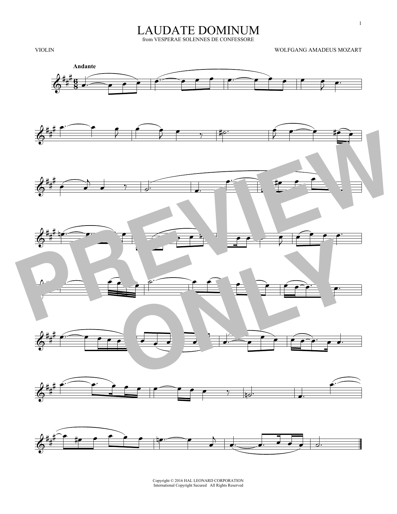Product gallery: Page 1 of 1 Laudate Dominum, Wolfgang Amadeus Mozart