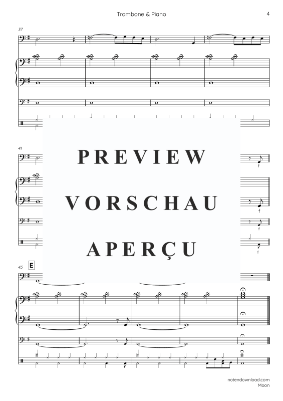 Produktgalerie: Seite 9 von 11 Moon, , Posaune und Klavier - E-Bass und Drum Set optional