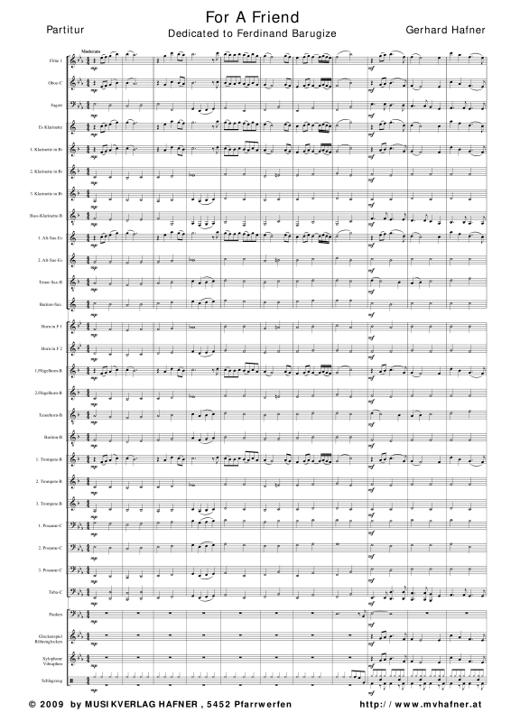 Product gallery: Page 1 of 11 For A Friend, , (large wind orchestra)