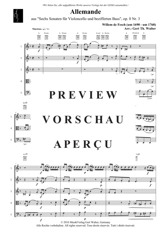 Produktgalerie: Seite 2 von 21 Allemande , , (Quintett flexible Besetzung)