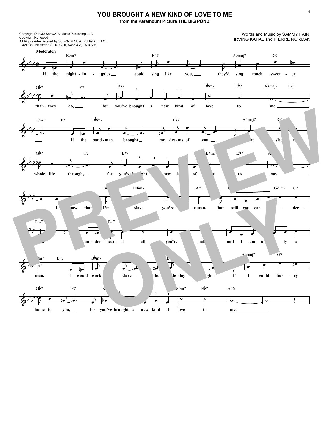 Produktbild zu: You Brought A New Kind Of Love To Me