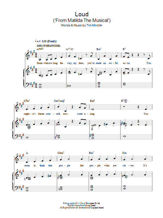 Produktbild zu: Loud (from Matilda The Musical)