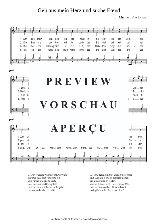Product picture to: Geh aus mein Herz und suche Freud Michael Praetorius