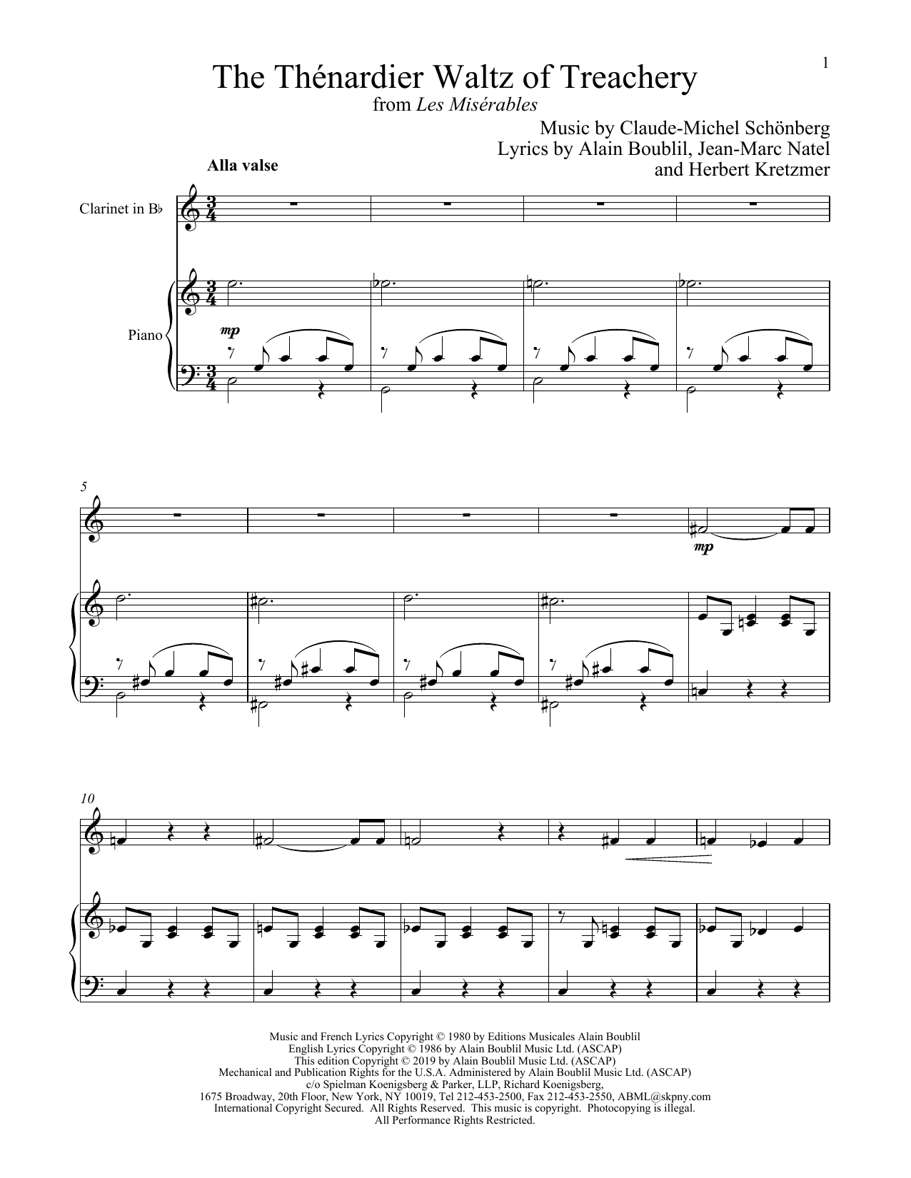 Produktbild zu: The Thénardier Waltz Of Treachery (from Les Miserables)