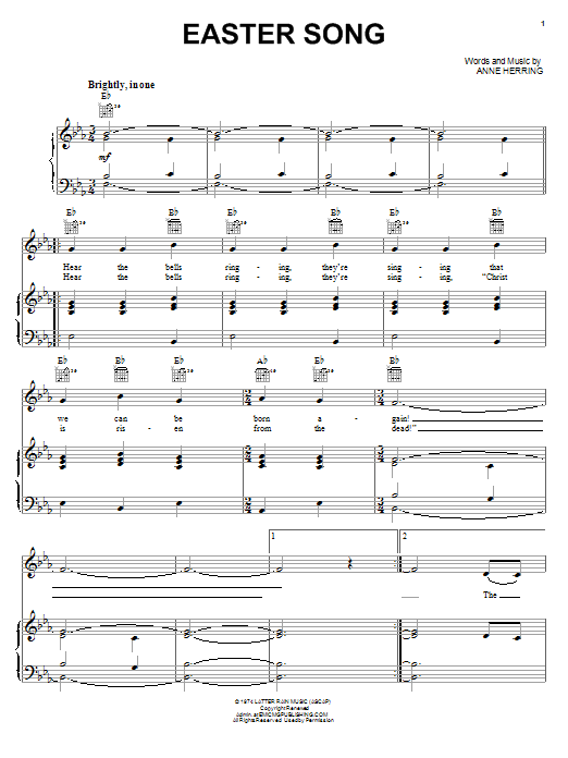 Product picture to:  Easter Song - Keith Green