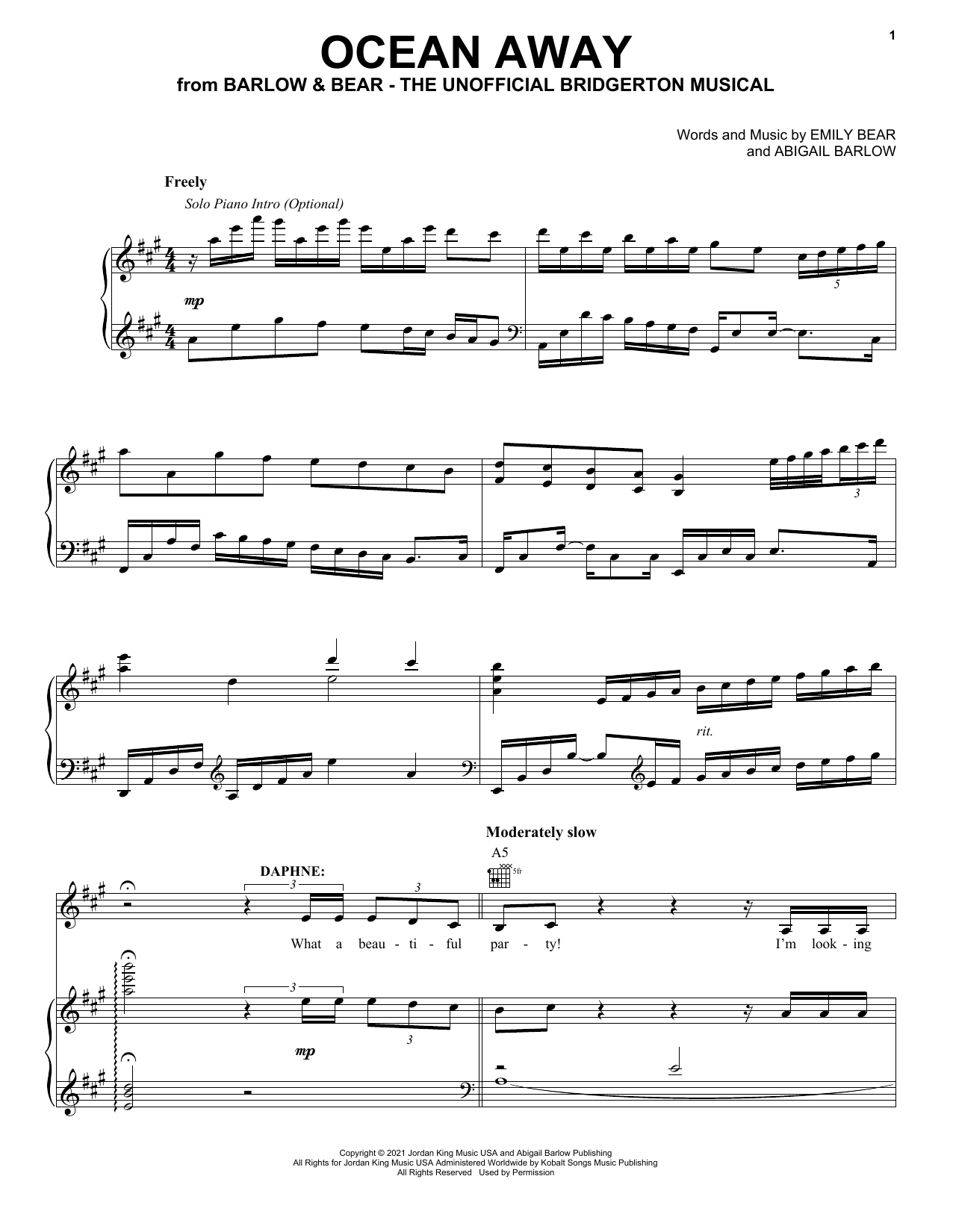 Produktbild zu: Ocean Away (from The Unofficial Bridgerton Musical)