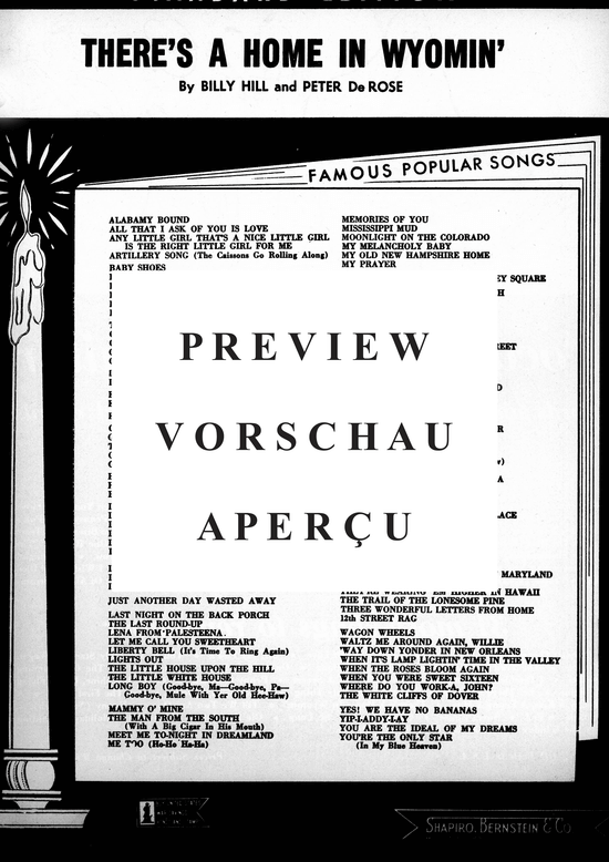 Produktgalerie: Seite 3 von 8 There's A Home In Wyomin' , Popular Standard, Klavier und Gesang