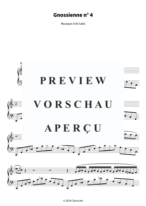 gallery: Gnossienne n° 4, , (Klavier Solo)