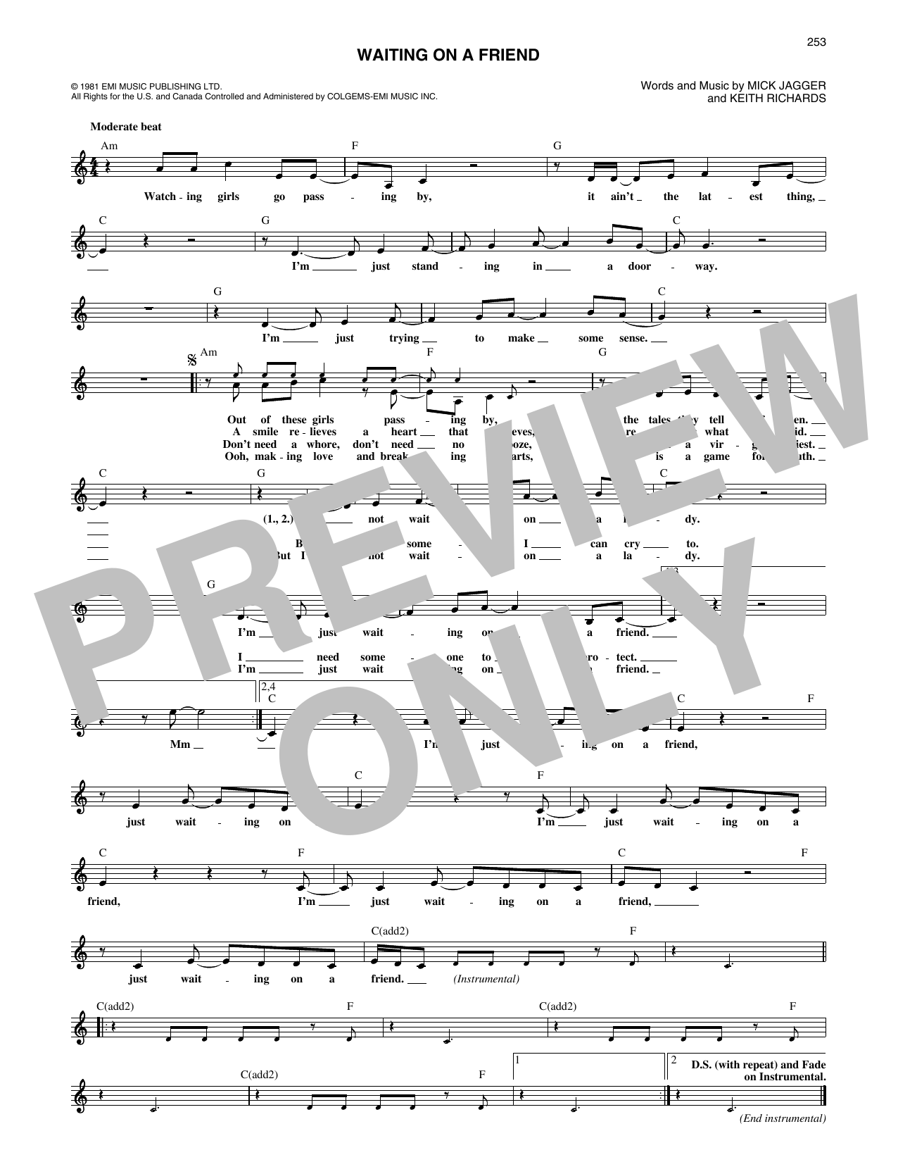 Produktgalerie: Seite 1 von 1 Waiting On A Friend, The Rolling Stones, Melodieinstrument
