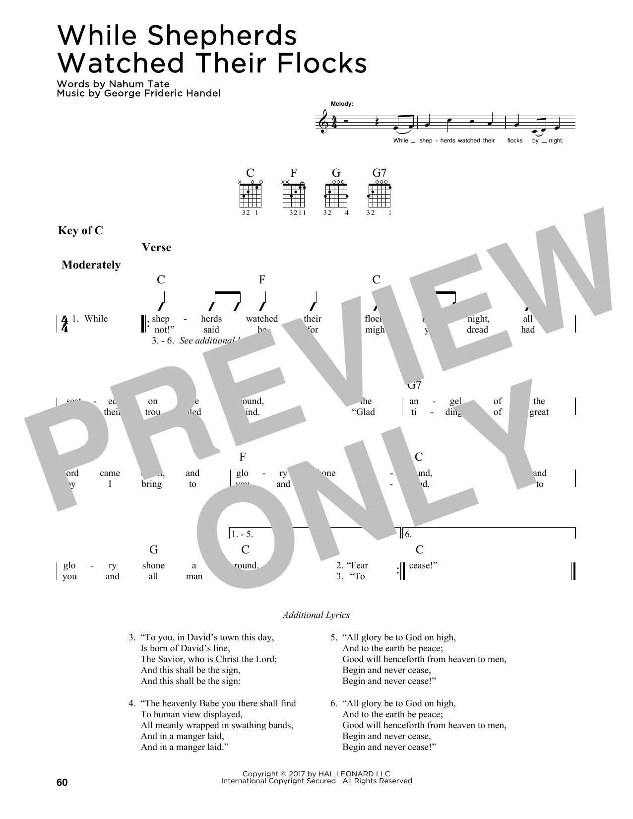 Product gallery: Page 1 of 1 While Shepherds Watched Their Flocks, George Frideric Handel