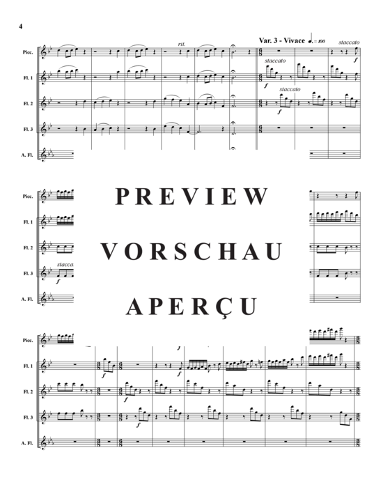 gallery: Variations on an American Hymn Tune , , (Flöten-Ensemble)