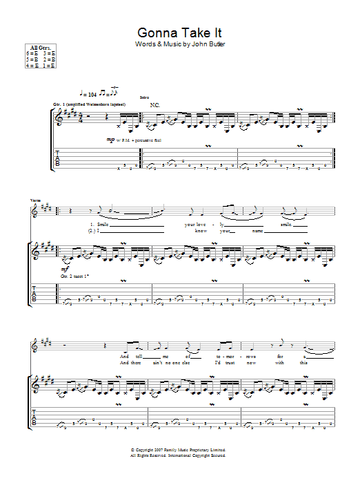 Produktgalerie: Seite 1 von 1 Gonna Take It, John Butler, Gitarre