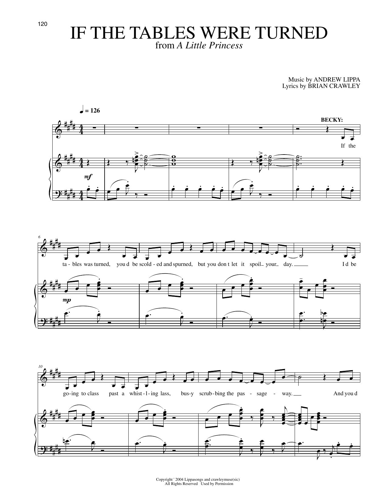 Produktbild zu: If The Tables Were Turned (from A Little Princess)