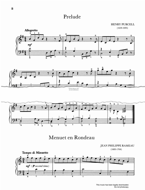 Produktgalerie: Seite 1 von 1 Menuet En Rondeau, Jean-Philippe Rameau, Klavier