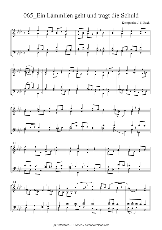 Produktbild zu: Ein Lämmlien geht und trägt die Schuld J. S. Bach