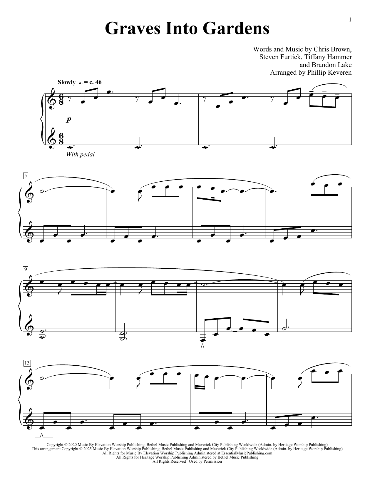 Produktgalerie: Seite 1 von 1 Graves Into Gardens (arr. Phillip Keveren), Elevation Worship, Klavier