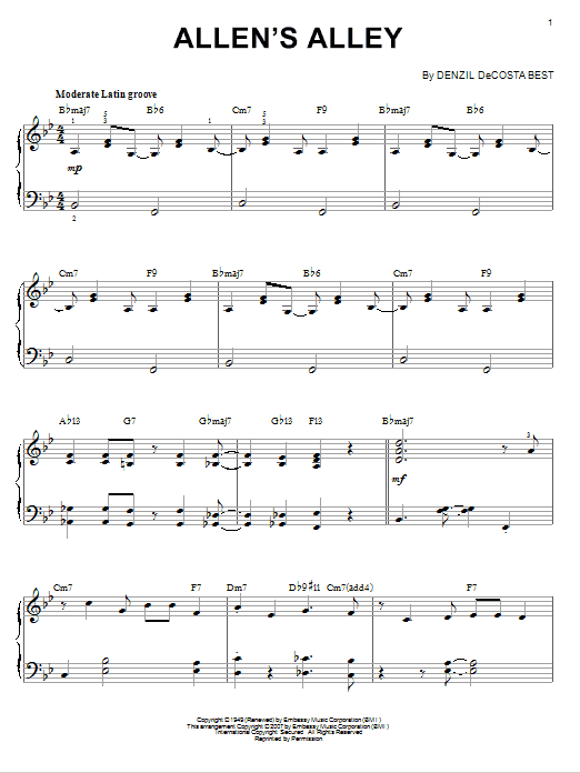 Product gallery: Page 1 of 1 Allen's Alley (arr. Brent Edstrom), Denzil DeCosta Best