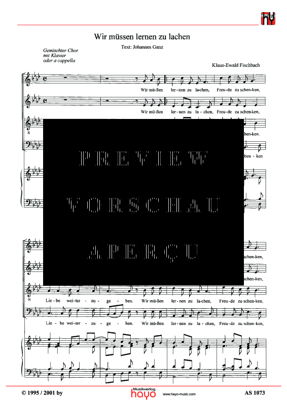 gallery: Wir müssen lernen zu lachen, , (Gemischter Chor und Klavier ad lib.)
