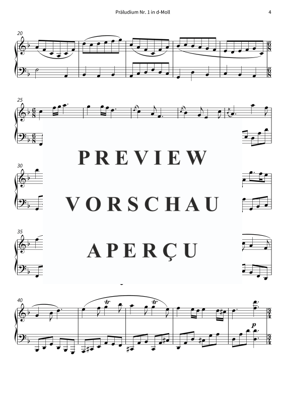 Produktgalerie: Seite 6 von 7 Präludium Nr. 1 in d-Moll, , Klavier Solo