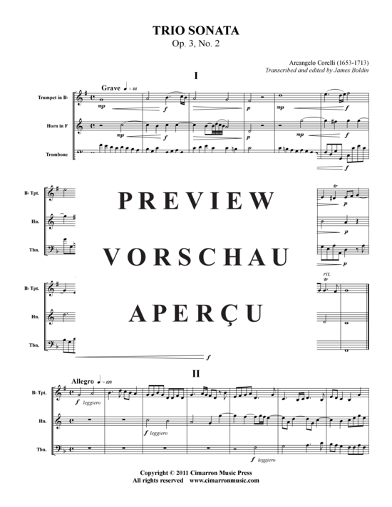 gallery: Trio Sonata op. 3, Nr. 2 , , (Trompete, Horn, Posaune)