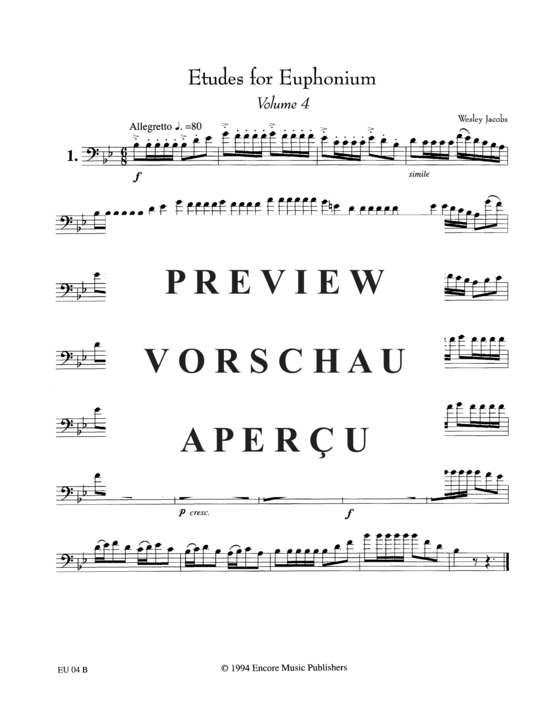 Product gallery: Page 5 of 21 Etudes for Euphonium, Vol. 4 , , (Euphonium Solo)