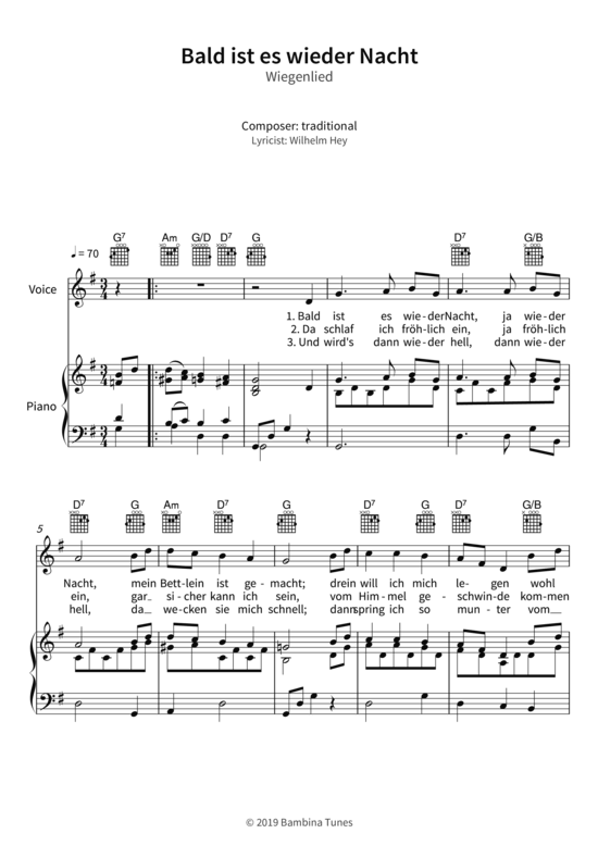 Produktbild zu: Bald ist es wieder Nacht - Wiegenliedtraditional