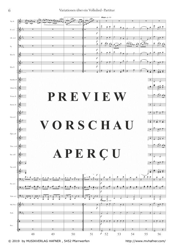 Product gallery: Page 11 of 11 Variationen über ein Volkslied, , (large wind orchestra)