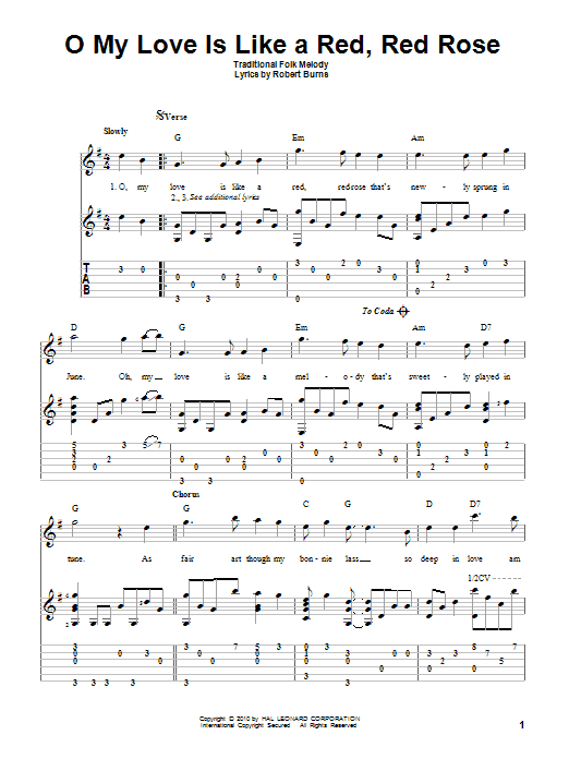 Produktbild zu:  O My Love Is Like A Red, Red Rose - Traditional