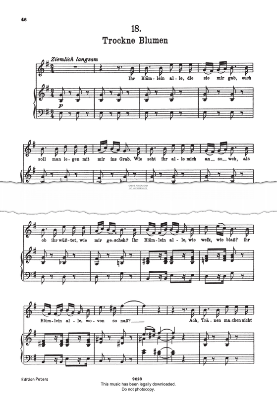 Produktbild zu: Trockne Blumen (from 'Die Schöne Müllerin Op.25 D795')