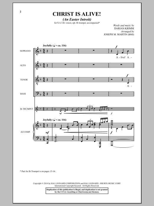 Produktbild zu: Christ Is Alive! (An Easter Introit)